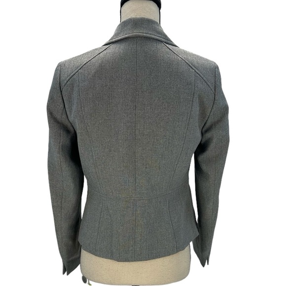 Kasper Long Sleeve 2-Button Blazer Suit Jacket - Grey / Black - size 4P - Picture 3 of 10